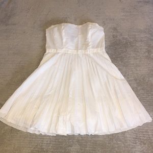 White fit and flare dress